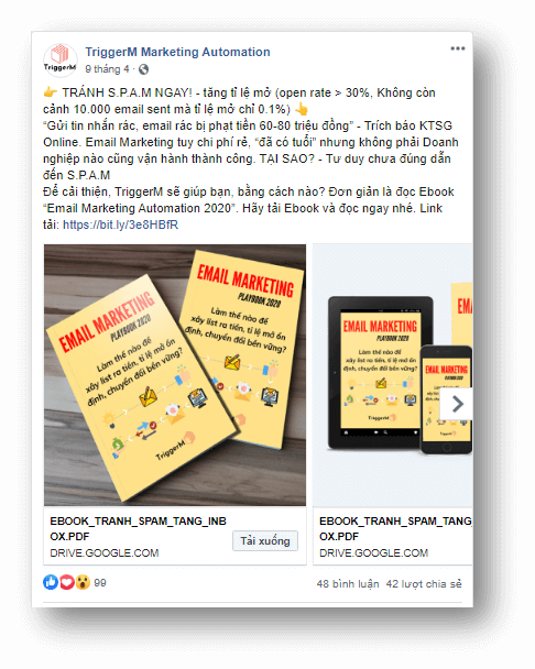 thu thập database khách hàng với quảng cáo chuyển đổi