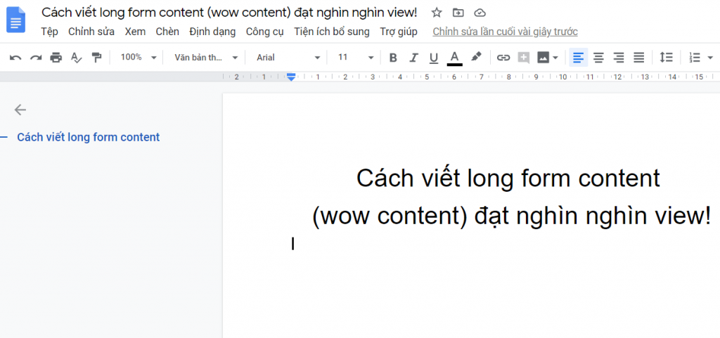 viết long form content