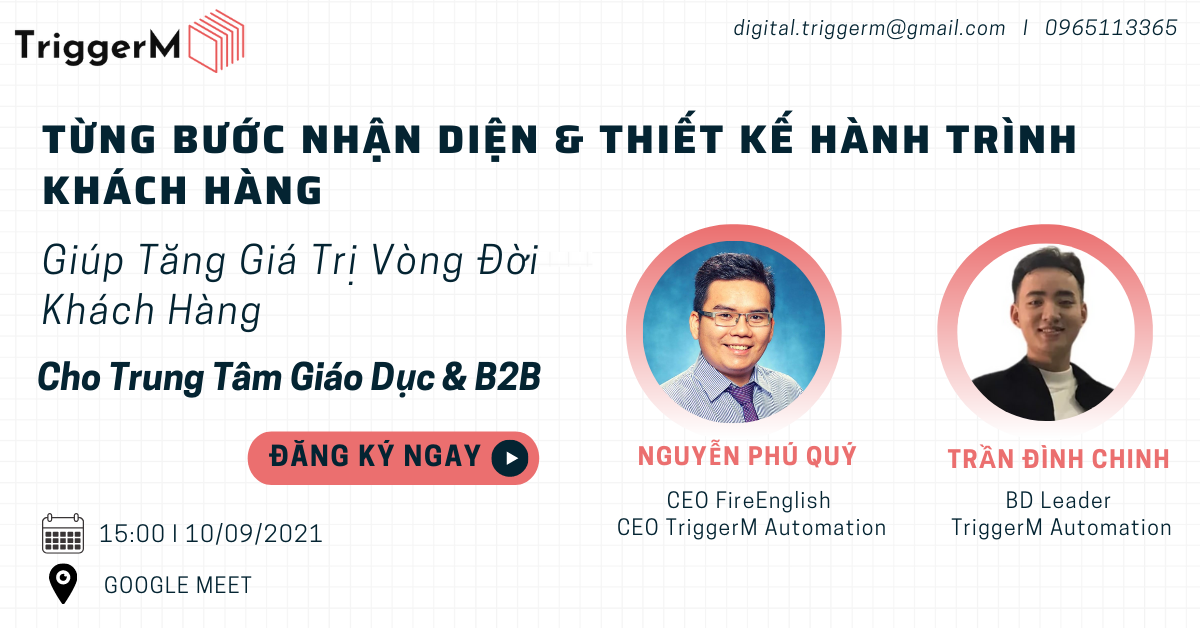 Từng bước nhận diện và thiết kế hành trình khách hàng giúp tăng giá trị vòng đời khách hàng cho Trung tâm Giáo dục, B2B